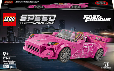 Lodër LEGO Speed Champions 77241 Honda S2000, 300 pjesë, Fast and Furious, rozë