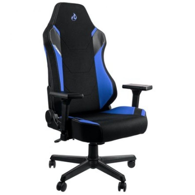 Karrige gaming Nitro Concepts X1000, ergonomike, me jastëk për kokën dhe mesit, e zezë blu