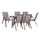 Set ngrënieje 7-pjesësh, Tavolinë + 6 karrige Leon textilene (HM5206.02), kaftë