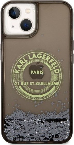 Mbulesë telefoni Karl Lagerfeld KLHCP14MLCRSGRK, për iPhone 14 Plus, hardcase Liquid Glitter, e zezë