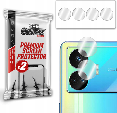 Xham mbrojtës kamere GrizzGlass HybridGlass për Realme GT Neo5 SE, set me 2 copë, transparent