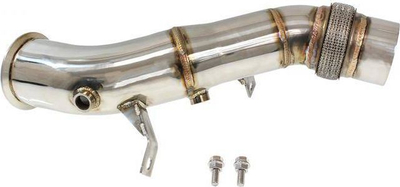 Downpipe TurboWorks BMW X5 X6 535i 640i, 80mm, çelik inox