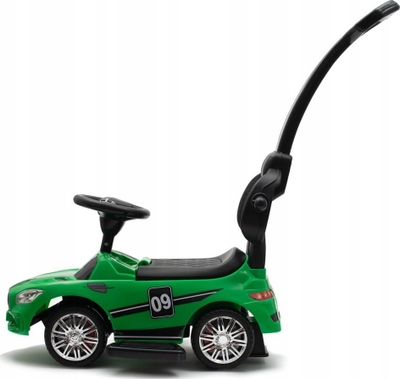 Makinë lodër shtytëse Baby Mix Racer, me tinguj, dorezë për prindin, jeshile