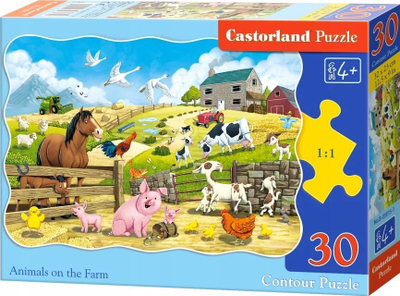 Puzzle Castorland Animals On The Farm, 30 copa, për kalamaj