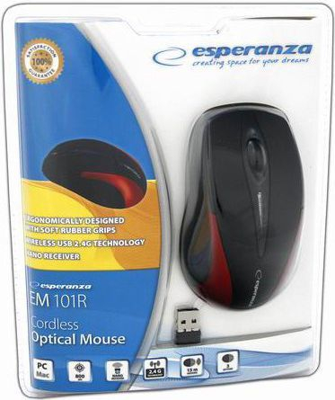 Maus Esperanza Antares, wireless, USB, i zi dhe i kuq