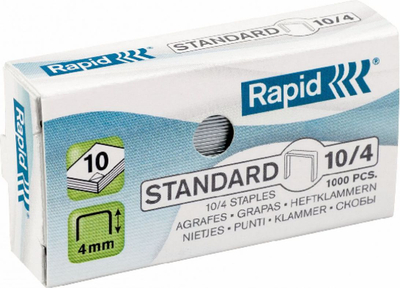 Капси за канцеларија Esselte Rapid Standard 10/4, 1000 парчиња, галванизирани