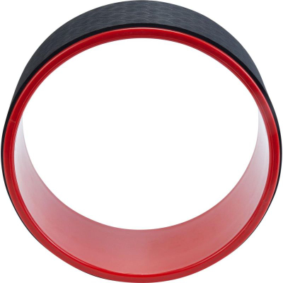 Rrotë joga Pure2Improve Yoga Wheel, diametër 30 cm, mban deri në 150 kg, e zezë me të kuqe