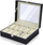 Kuti për orë Vilde Watch Box, 10 ndarje, 25x20.5x8 cm, e zezë