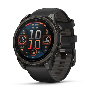 Ora inteligjente Garmin Fenix 8, 1.4" AMOLED, GPS, e zezë