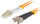 Kabllo fibër optike Lanberg, patchcord MM OM2 50 125, ST LC duplex 15m 3.0mm, portokalli