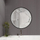 Округло огледало Round Mirror Fi 60, челична рамка, 60 cm, црно