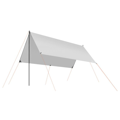 Tendë kampingu Aosom Sunshade Tent Sail, 3x4x2.4 m, poliester 210D, gri e çelët