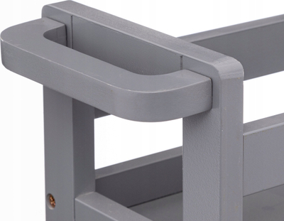 Karrocë organizimi me 3 kate 5 Five Simply Smart, me rrota, 40x15x75 cm, gri beton