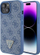 Kapak telefoni Guess GUHCP15SP4TDPB për iPhone 15 6.1", lëkurë ekologjike, dizajn 4G, blu
