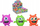 Lodra squishy monster, set me 12 copa, 12cm, shumëngjyrëshe