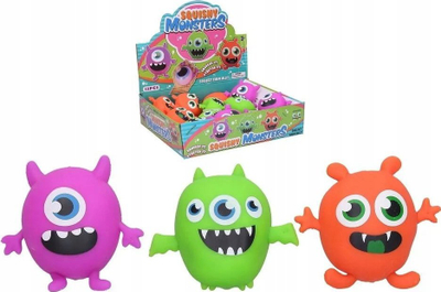 Lodra squishy monster, set me 12 copa, 12cm, shumëngjyrëshe