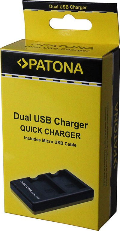 Karikues baterie Patona Photo Dual Quick PS BLN1, USB, për Olympus, i zi