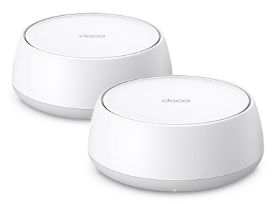 Sistem WiFi TP-Link Deco BE25, mesh Wi-Fi 7, 2 routera, 1GbE 2.5GbE, i bardhë