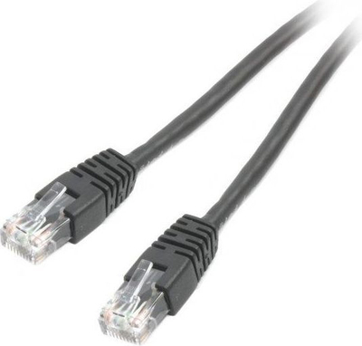 Kabllo Gembird RJ-45/RJ-45 (PP6U-2M/BK), cat. 6, U/UTP, 2m, e zezë