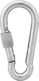 Karabinë metalike Snap Hook DIN 5299D, 14x180 mm, me siguresë