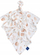 Pelë museline Bocioland Bamboo Nappy Boho Flowers, 120x120cm, bambu, shumëngjyrëshe