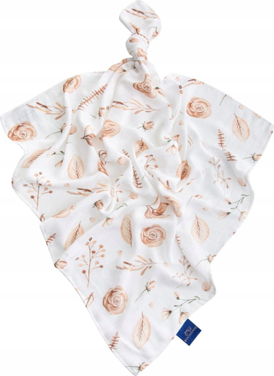 Pelë museline Bocioland Bamboo Nappy Boho Flowers, 120x120cm, bambu, shumëngjyrëshe