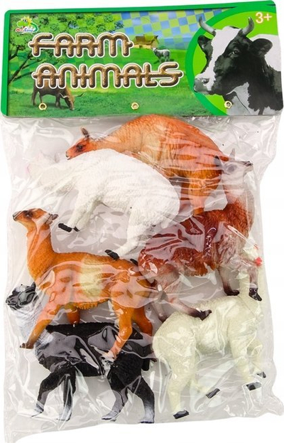 Set figura ferme alpakë dhe llama, 6 copë, shumëngjyrëshe