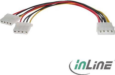 Kabllo ndarëse InLine Molex në 2 Molex, 0.2m, shumëngjyrëshe