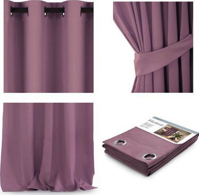 Perde AmeliaHome Mauve, 140 x 270 cm, ngjyrë vjollcë