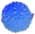 Top lodër Flashing Spiky Ball, me drita LED, me gjemba gome, blu