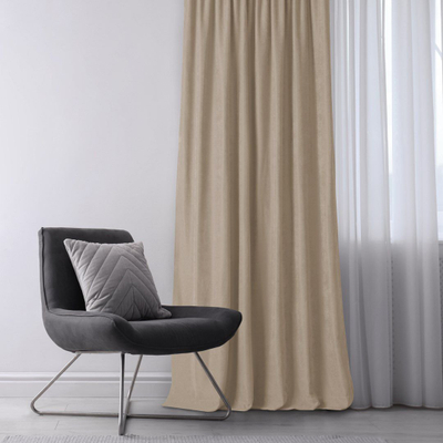 Perde blackout Homede Milana, 140 x 245 cm, poliester, ngjyrë rëre