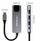 USB хаб Qoltec USB C Hub 5in1, HDMI 4K, RJ45, сребрена боја