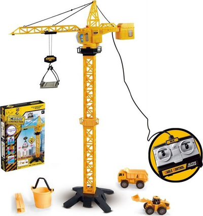 Lodër Woopie Vinç me telekomandë 103 cm R/C Ekskavator Kamioni + 4 aksesorë