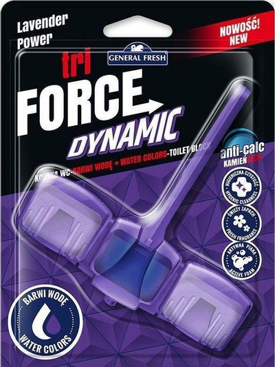Bllok tualeti General Fresh Tri Force Dynamic, 45g, erë livande, vjollcë