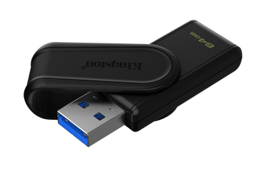 USB Kingston DataTraveler Exodia S, 64GB, USB 3.2, e zezë