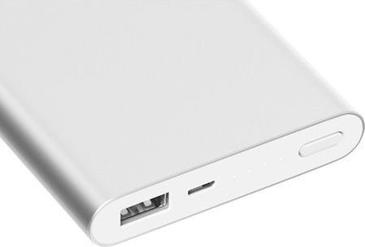 Powerbank Xiaomi 10000mAh, 2 porta USB, argjendtë