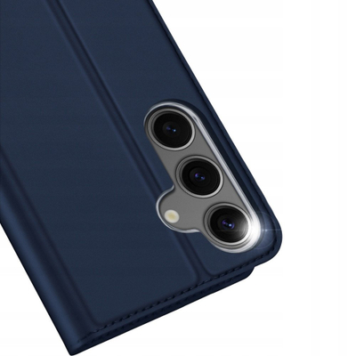 Kалеф за телефон DUX DUCIS Skin Pro Series за Samsung Galaxy S25 Plus, со џеб за картичка, со функција држач, сина боја