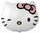Balonë foli Hello Kitty Head, 60cm, për helium, e bardhë