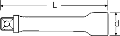 Zgjatues çelësi STAHLWILLE 3/8", 160 mm, krom argjendi