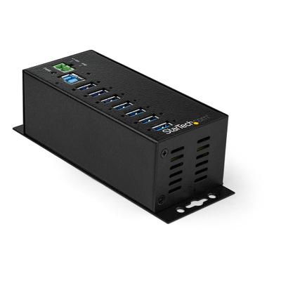 Hub USB StarTech 7 porta, USB 3.0, me adapter energjie, metalik i zi