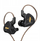 Kufje in ear KZ EDX, monitor skene IEM, 3.5mm, të zeza
