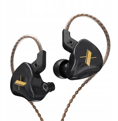 Kufje in ear KZ EDX, monitor skene IEM, 3.5mm, të zeza