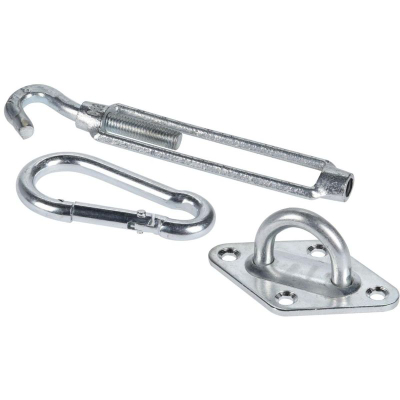 Set montimi Affek Design për tendë sail në kopësht, metal, argjendtë