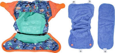 Pelena e ripërdorshme Close Caboo Swaddle Pop in AIO V2 Twilight Garden, 3 16 kg, me insert bambuje