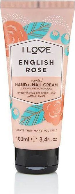 Krem duarsh dhe thonj I Love Scented Hand and Nail Cream English Rose, hidratues, 100ml