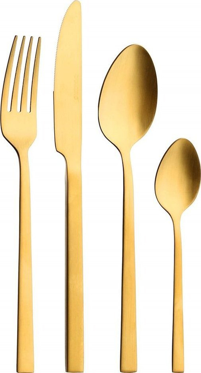 Set lugëpirunësh Domino Golden Soul, 24 copë, çelik inox 18/10, ngjyrë ari
