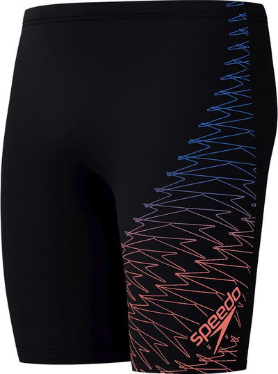 Rroba banje Speedo Medley Logo Jammer, për meshkuj, i zi me portokalli