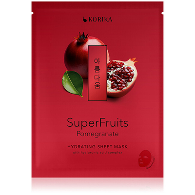 Maskë për fytyrë KORIKA Superfruits Hydrating Sheet Mask Pomegranate, 25 g