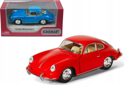 Maket makine Kinsmart Porsche 356B Carrera 2, metal, shkalla 1:32, e verdhë