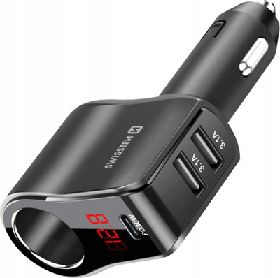 Ngarkues makine Swissten CL Adapter, 4 porta, 216W, i zi